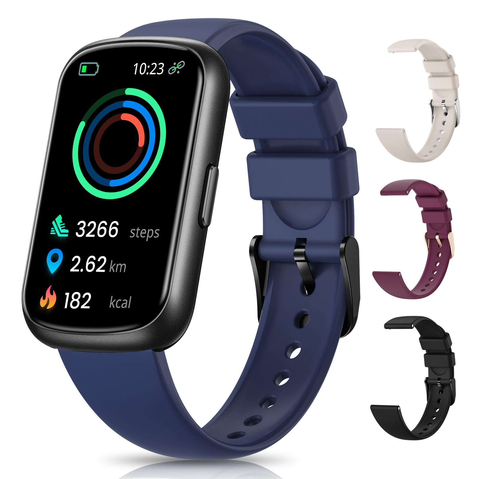 Photo 1 of Health & Fitness Tracker, Fitness Watches for Men/Women with Heart Rate,Blood Oxygen,Sleep Monitor, Smart Watch for Android Phones/iPhones with Step Count/Calories/Distance, IP68 Activity Tracker