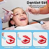 BUYGER Kids Doctors Set Case for Kids Educational Toys 3+ Stethoscope Lights view 3