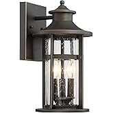 Minka Lavery Outdoor Wall Light 72552-143C Highland Ridge Exterior Wall Lantern, 3-Light 180 Watts, Oil Rubbed Bronze