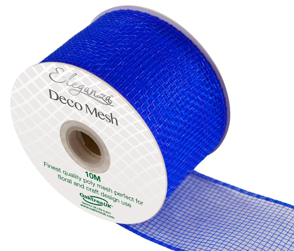 Eleganza Deco Mesh 63mm x 10m Royal Blue No.18, Synthetic Material, 63 mm x 10 m