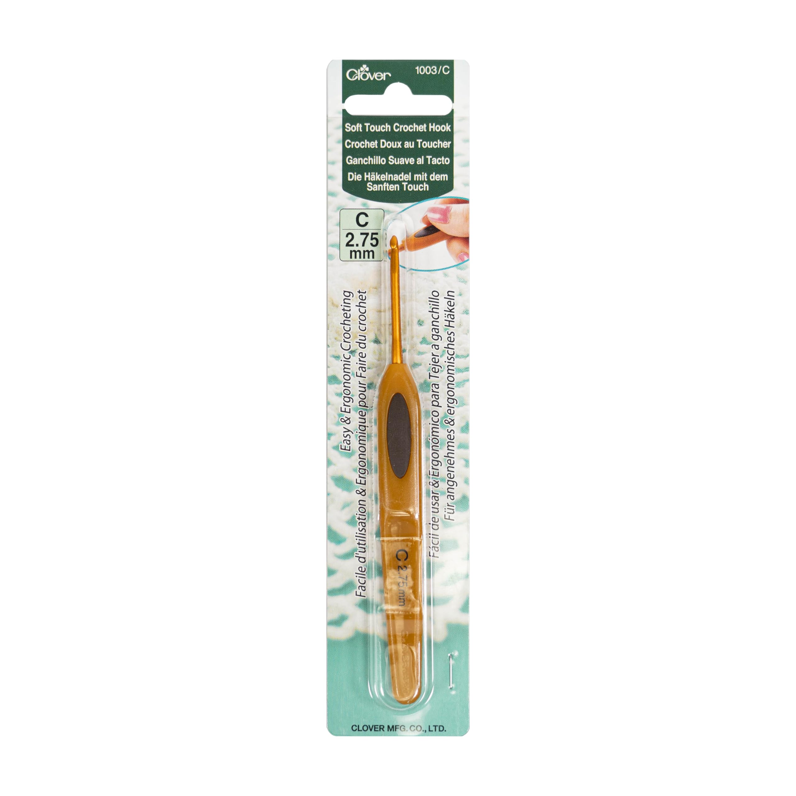 Clover Soft Touch Crochet Hook: 2.75mm, Other, Multicoloured, 2.75