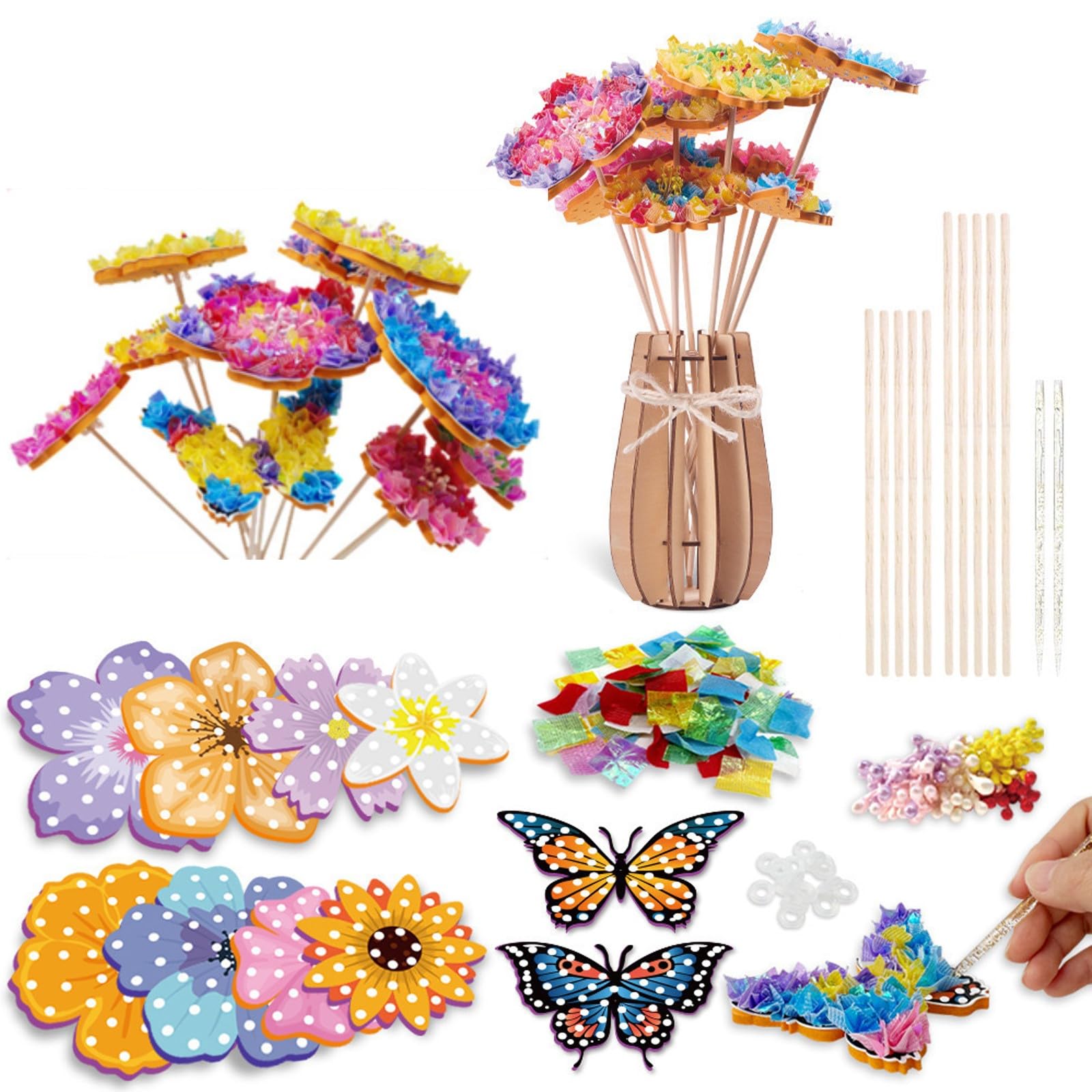 SiumPklay Poke in Art Kits, Craft Kits Arts and Crafts for Girls & Boys Teens DIY Creative Activity, Educational Toys Girls & Boys, Birthday Gifts, Party Favors