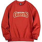 CAUKSUA Men's Letter Graphic Crew Neck Sweatshirt Cotton Long Sleeve Sweatshirt Pullovers