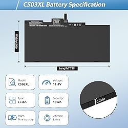 COWOOGMZ CS03XL Battery Replacement for HP