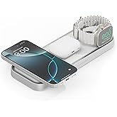 NOCO XGrid XDP3: 3-in-1 Wireless Charging Pad – Charging Station for iPhone, Apple Watch, and AirPods – MagSafe Compatible, Qi2 Certified – Includes 45W USB-C Wall Charger and 6.5-Foot USB-C Cable