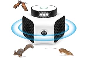 WANQUEEN Mouse Rat Repellent Indoor, Ultrasonic Mice Repellent for House, Electronic Squirrel Repellent Plug-in for House Attic Garage RV Basement Barn