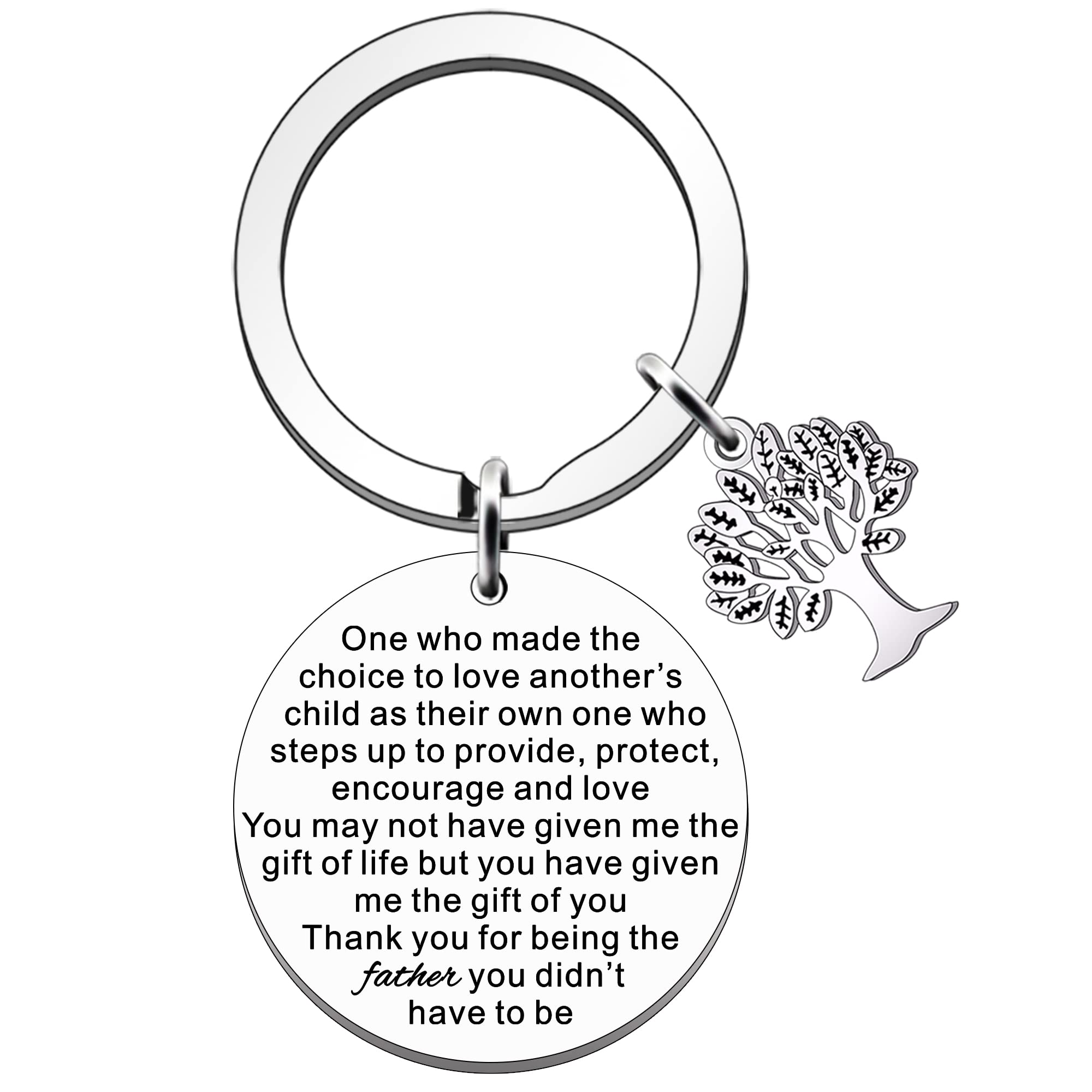 SDOFY Step Dad Gifts Step Dad Keyring Stepdad Father’s Day Gifts Birthday Christmas for Stepdad Stepfather from Daughter Son