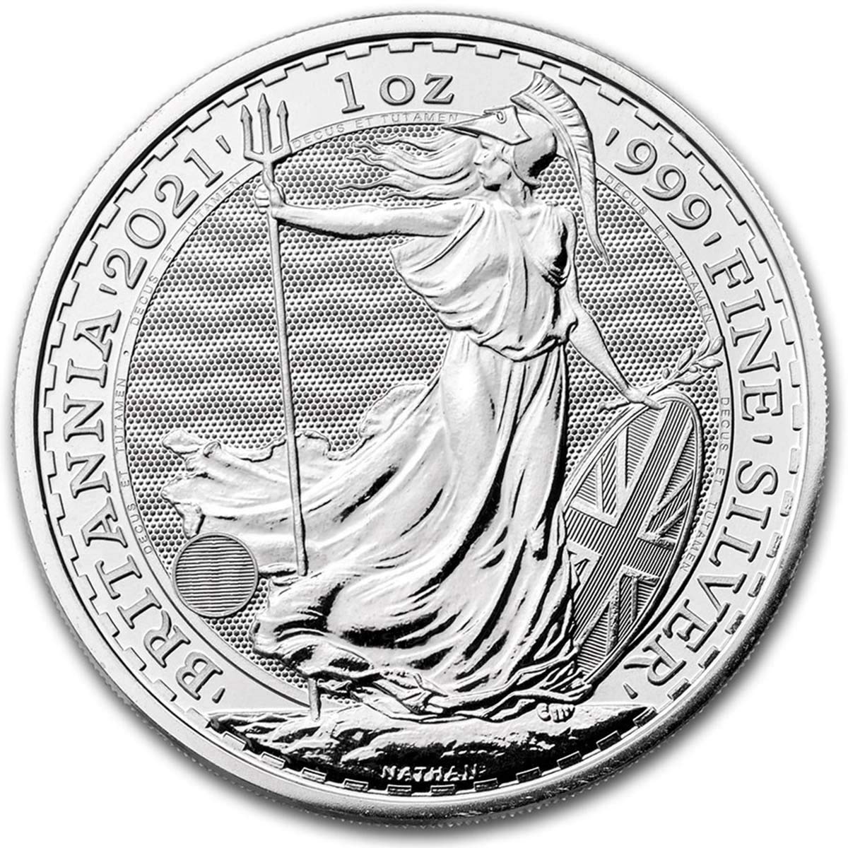 Silver Britannia 2021 Coin in a Rimless Coin Capsule