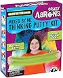 Crazy Aaron's Thinking Putty for Kids - DIY Special Effects Putty Kit (6 Putties Included)- Glow-In-The-Dark, Sparkle, Heat-Sensitive - Includes Colored Pencils and Instructional Mat - Never Dries Out