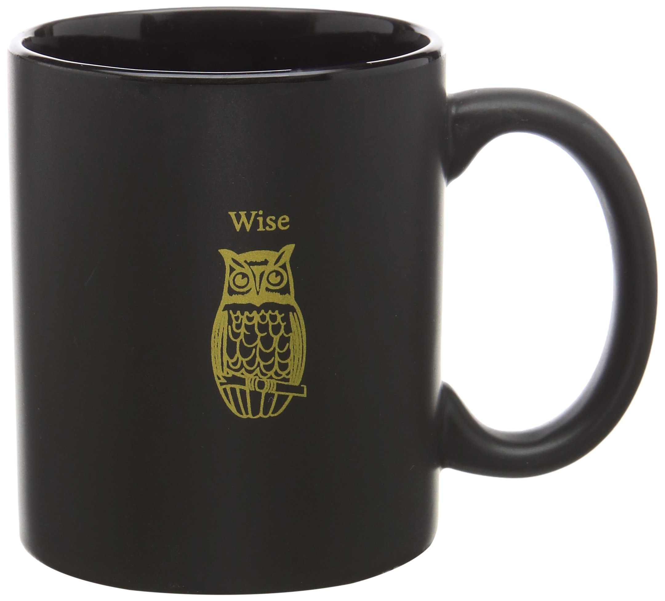 Robert Frederick Motif Black Mug in Box-Wise Owl, Paper, Assorted, 29 x 3 x 23 cm