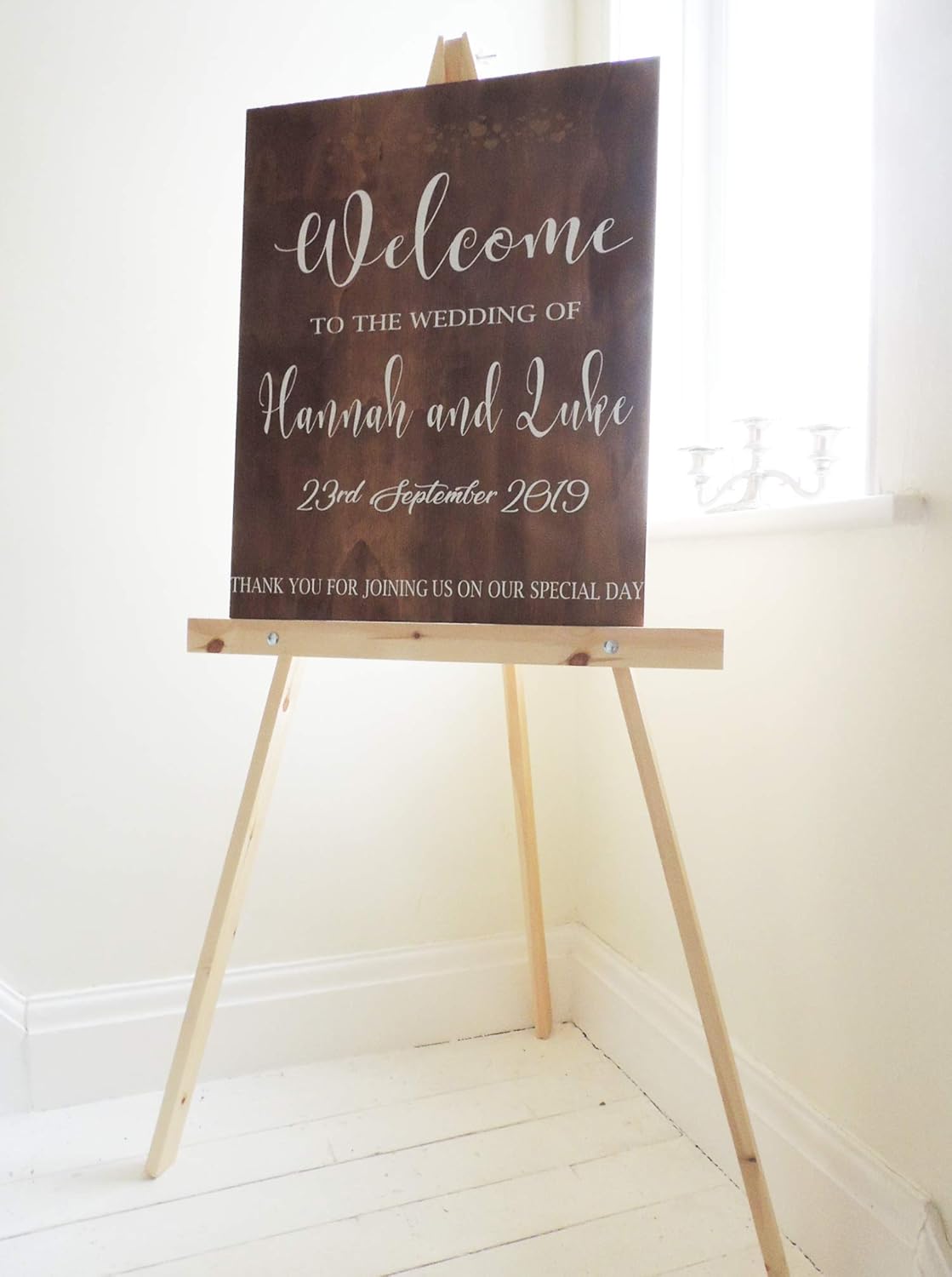 Wedding Easel Wedding Sign Holder Display Easel Stand For Signs Display Stand Welcome Sign Seating Plan Holder Rustic Wedding Amazon Co Uk Handmade Products