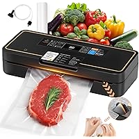 Vacuum Sealer for Food, 95kPa Food Vacuum Saver Sealer Machine, 12L/min 135W Fast-Sealing with Auto Tear-Cut,Digital Timer, B