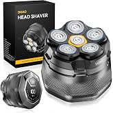 Head Shavers for Bald Men, IPX7 Waterproof, 6D Magnetic Self-Sharpening Steel Blades, Smooth Shave in 3 Minutes, Wet &amp; Dry, 180-Min Usage, Type-C Fast Charge, Easy Clean, LED Display, Gifts for Men