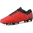 DREAM PAIRS Mens Sport Flexible Athletic Lace Up Light Weight Outdoor Cleats Football Soccer Shoes