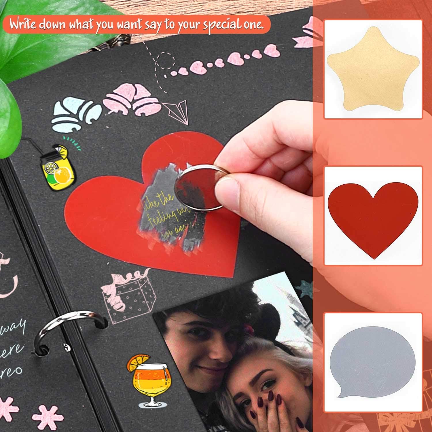 Sotor Album Photos Scrapbooking Anocher Vintage Album Photo En Cuir Avec Tous Les Outils De Bricolage Retro Photo Livre Pour Anniversaire Noel Saint Valentin Anniversaire Avec Boite Cadeau Albums Et Recharges Albums