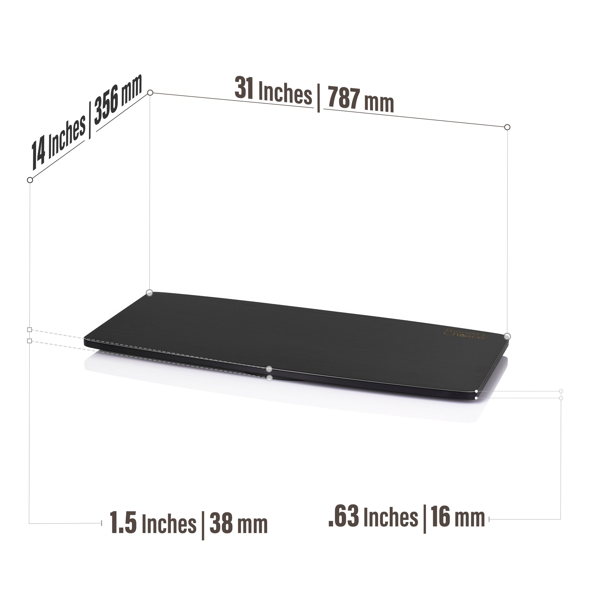 Prosumer's Choice 31-Inch Wooden TV Swivel Stand for LED/LCD TVs and Monitors - 360° Rotation with Steel Ball Bearings - Stable TV Swivel Base for Easy Viewing Adjustment - Black Finish