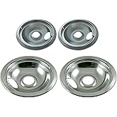 (New) 316048413 316048414 Genuine OEM compatible with Frigidaire Drip Pan Set, Two 6-Inch, Two 8-Inch fits 08005370, 31622120