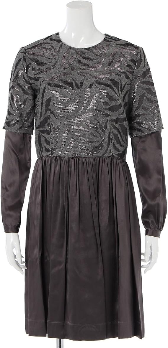 Amazon ユーバイウンガロ U By Ungaro ワンピース 長袖 シルク グレー 38 ワンピース チュニック 通販
