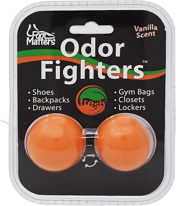 FOOTMATTERS Odor Fighters Shoe Deodorizer Balls (Contains 12 balls) Adjustable Vanilla Scent