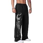 BOOMLEMON Mens Graphic Print Joggers Baggy Casual Workout Pants Bandana Punk Streetwear Sweatpants with Pockets