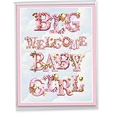 NobleWorks, Jumbo Funny Baby Greeting Card (Parents) 8.5 x 11 Inch with Envelope (1 Pack) Large Jumbo Shower, Announcement Big Girl J10848BBG