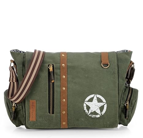 cotton canvas messenger bag