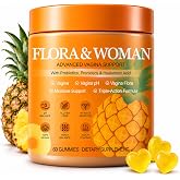 Probiotic Gummies for women, Prebiotics ＆ Hyaluronic Acid, Pineapple Flavor | Supports pH Balance for Vaginal Freshness, Helps Maintain Healthy Vaginal Flora, Sugar-Free, Vegan, Non-GMO, 60 Count