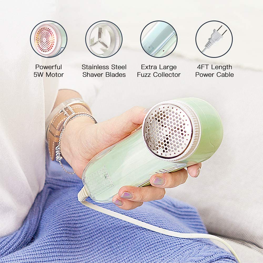 Allisable Fabric Shaver, Fuzz Balls Pills Lint Remover, AC120V Plug and Play