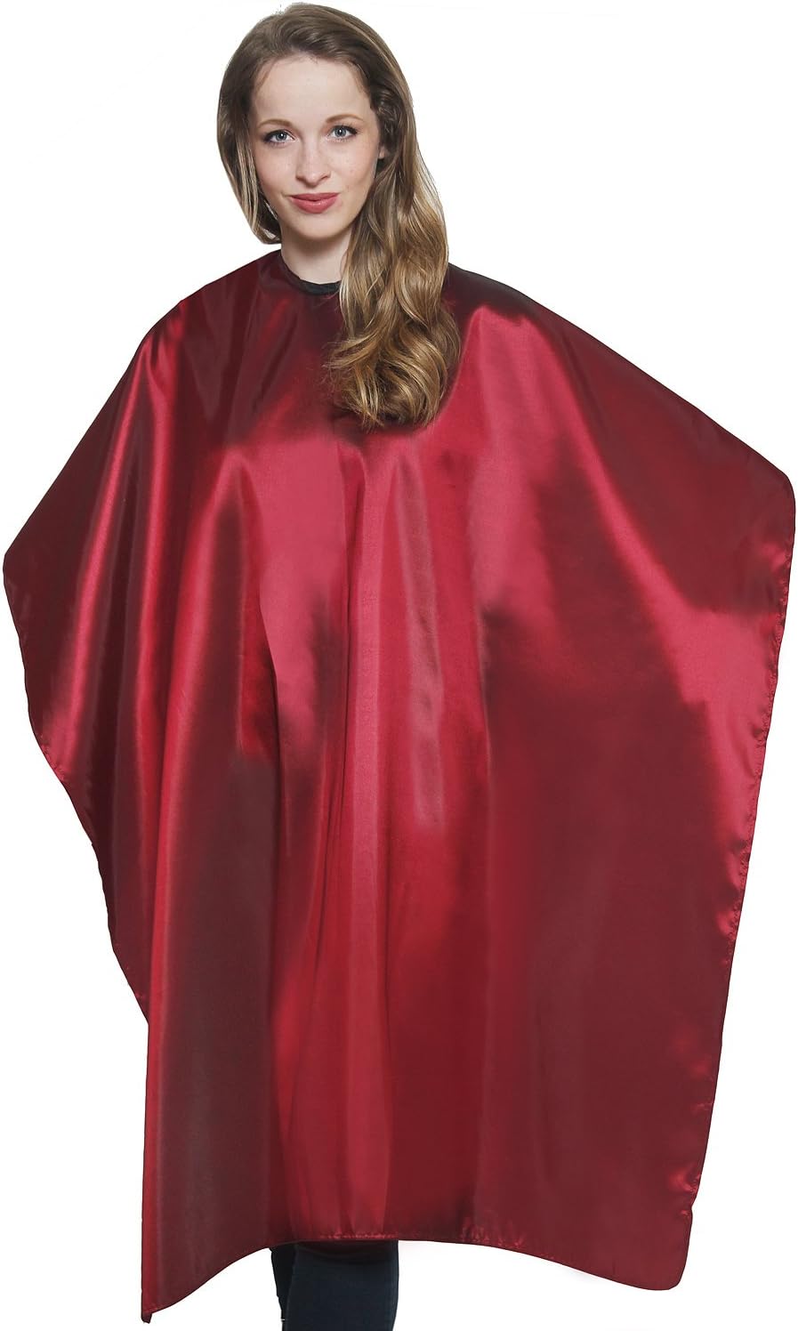 Mane Caper Burgundy Iridescent Salon Cape with Snaps Professional 45 inch X 60 inch Heavy Duty Material Extra Long Durability for Barbershop and Beauty Shop Use Long Lasting and Specialized (Maroon): Kitchen & Dining