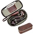 Contacts Full Grain Leather Small Pipe Tobacco Pouch Travel Smoking Pipe Organizer Portable Accessories Lighter Holder Tobacco Pipes Case for 2 Pipes