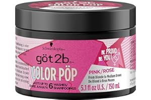 Got2b Color Pop Semi Permanent Hair Color, Pink Hair Colour Mask, 150ml