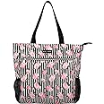 Betsey Johnson 15.6 Inch Zipper Beach Tote Bag Lightweight Large Durable Polyester with Mesh Side Pockets for Gym Work