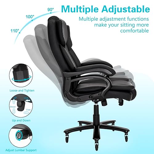 Amazon Gaming Chair Rubber Wheels 500lbs Big And Tall Office Chair