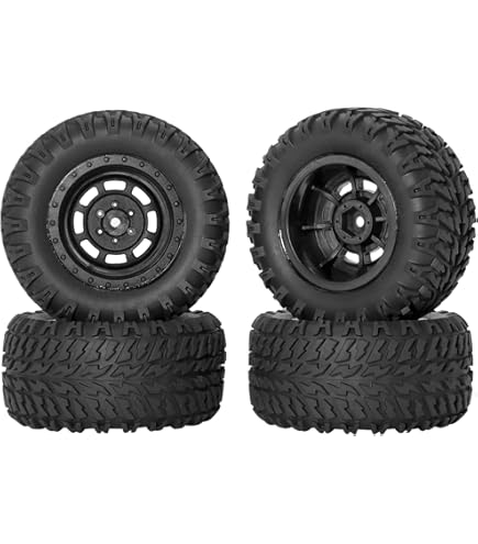 daitoku Pneus et roues hexagonaux 12 mm pour miniX Mini XRT 1/16 MJX 16207 16210 16209 16208 HSP 94186 Traxxas E-Revo LOSI 1/18 Mini LMT – Style A ( Noir daitoku Pneus et roues hexagonaux 12 mm pour miniX Mini XRT 1/16 MJX 16207 16210 16209 16208 HSP 94186 Traxxas E-Revo LOSI 1/18 Mini LMT – Style A ( Noir