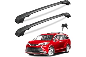 KINGGERI Lockable 300Lbs Roof Rack Cross Bars Compatible with Toyota Sienna 2021 2022 2023 2024 2025 2026, Anti-Theft Aluminum Roof Rails Crossbars Rooftop Cargo Basket Carrier Bag Luggage Rails