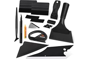WRAPXPERT Window Tint Kit 15 PCS Vinyl Wrap Tools Kit Vehicle Glass Protective Film Installing Tool Included Squeegee Tool Kit, Plastic Scraper, Safety Film Cutter, Utility Knife with Blades