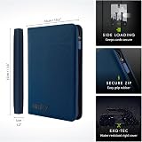 Vault X 9 Pocket Zip Trading Card Binder Exo-Tec Blue 360 Cards view 2