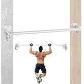 Wall Mounted Pull Up Bar - Heavy Duty Chin Up Bar, Pull-Up Bar for Garage, Joist, Wall Mount - Multifunctional Fitness Bar, Supports up to 600 Lbs