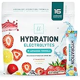 Electrolyte Hydration Packets - Sugar Free Electrolytes Powder Packets - Fast Daily Hydration with Potassium & Zero Sugar - High Impact Electrolyte Drink Mix - Tasty Berry Lemonade Flavor (16 Pack)