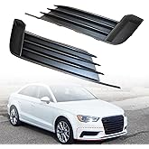 GXARTS 2 Pcs Front Bumper Lower Left and Right Side Grills AU1038141 AU1039141 Compatible with Audi A3 S3 2013 2014 2015 2016 2017 w/o Fog Light Hole