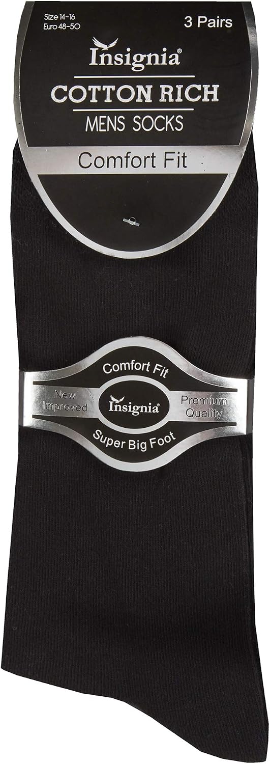 6 works Mens Sock Super Bigfoot XXL Socks Sizes 14,15 16, Shoe Size 14-16 (14-16, New Black), 14-16 Plus - Image 5