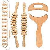 KQXTOKTY 5Pcs Wood Therapy Massage Tools Lymphatic Drainage Massager Maderoterapia Kit Wooden Masager Body Sculpting Tools for Relax Muscles Body Shaping