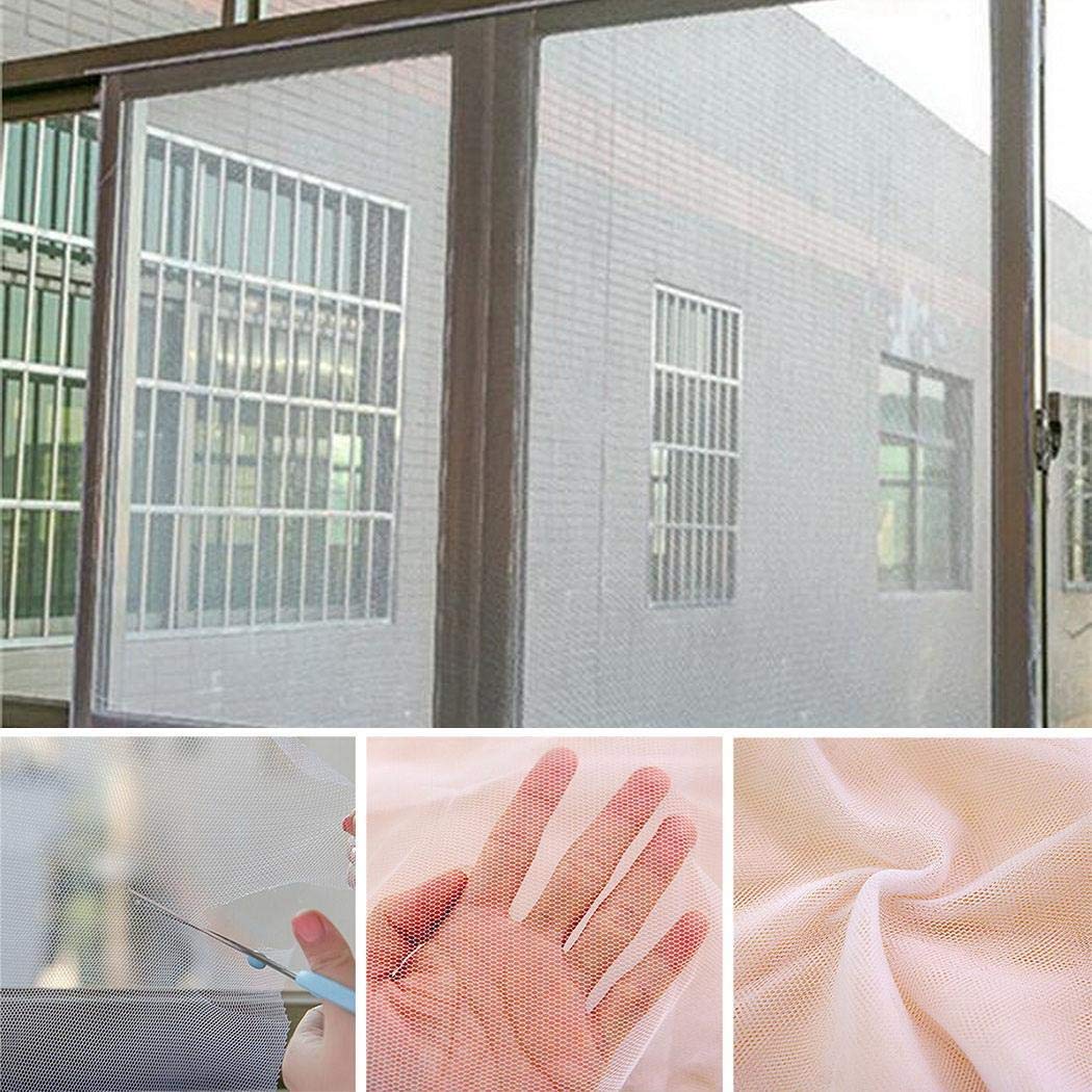 Foshin Home Clear Self-adhesive Window Screen Curtain Mesh Mosquito Net