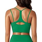 XUNYU Sports Bras for Women High Support Workout Tops Built in Bra Athletic Tank Top Padded Longline Yoga Bra High Impact