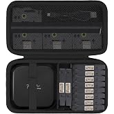 Baval Case for Brother P-Touch Cube Plus PT-P710BT Bluetooth Label Maker | Shockproof, Impact-resistant, Durable EVA and Nylon, Protective Storage Box, Velcro board, Custom space size, Black Case