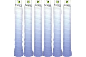 Tannius Tennis Racket Grip Tape, 6 Pack Tennis Grips, Absorbent and Enhanced Tennis Racquet Overgrip Tape（Gradient Color