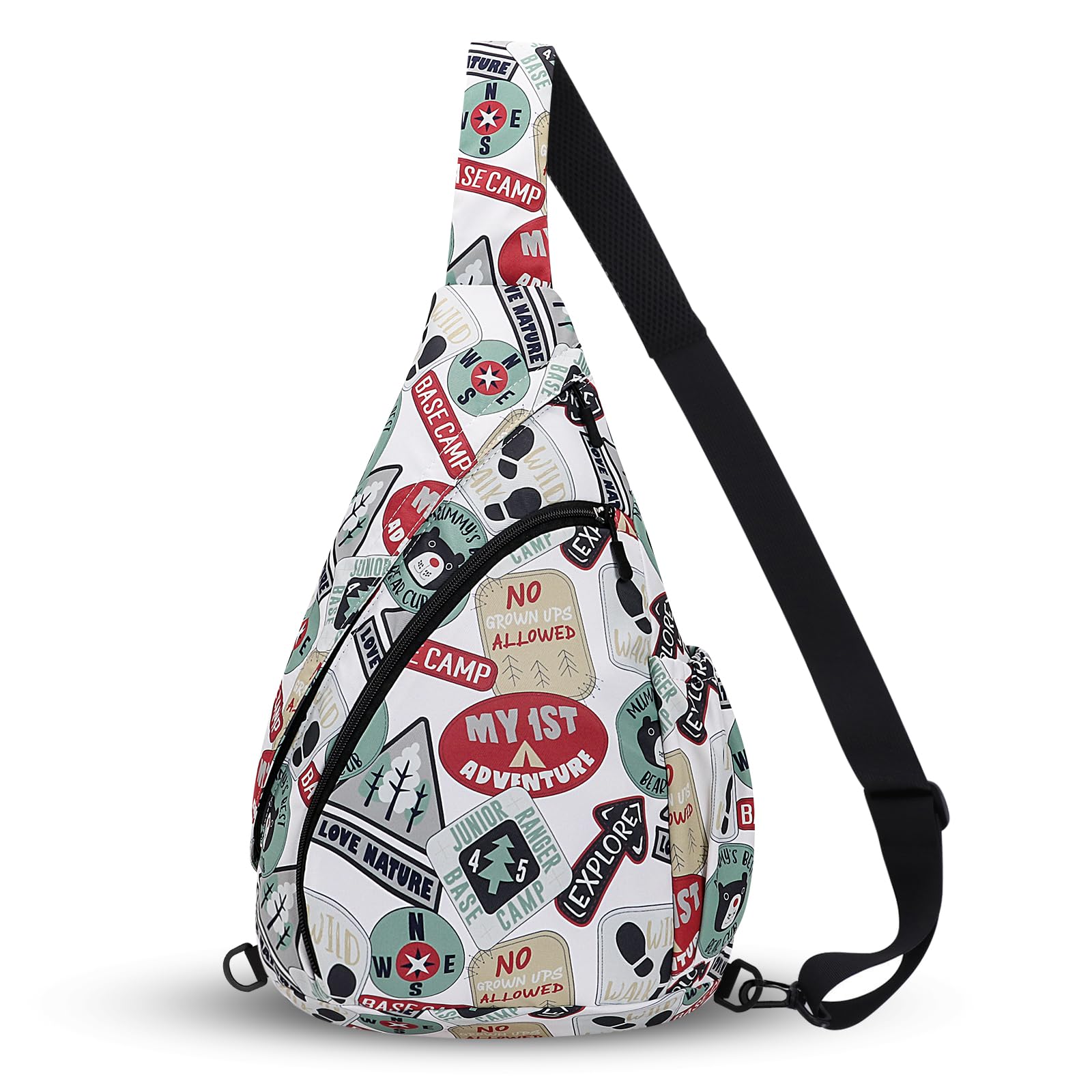 HUA ANGEL Sling Backpack for Women Men Anti-Water Front Pack Chest Bag Over Shoulder Bag Crossbody Daypack Lightweight Sport Work Travel Study Outdoor Running