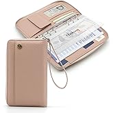 VLKAVIVA A6 Binder Cash Envelope System Wallet, Money Saving Budget Planner Notebook, 6 Rings Refillable Compact Cash Stuffing Binder, RFID Zipper Planner with Genuine Leather Cover