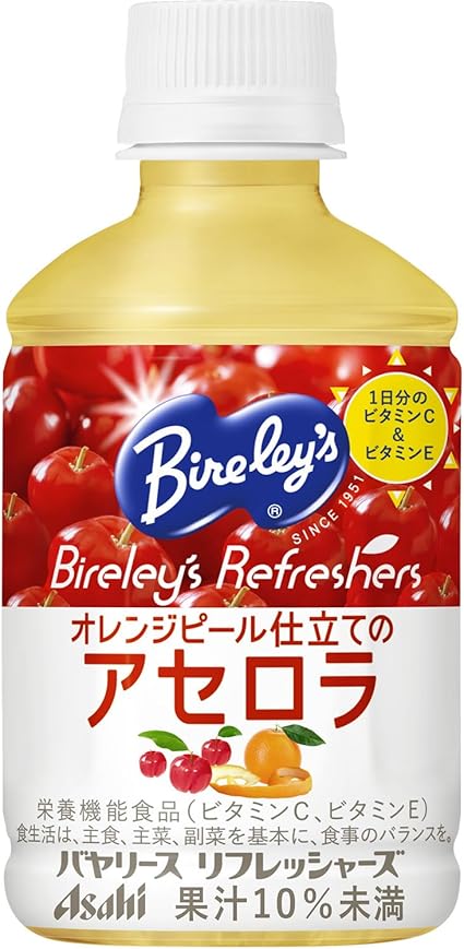 Amazon アサヒ飲料 バヤリース リフレッシャーズ オレンジピール仕立てのアセロラ 280ml 野菜ジュース フルーツジュース 通販