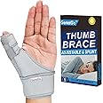 Trigger Thumb Splint - Thumb Spica Support Brace Stabilizer for Pain, Sprains, Arthritis, Tendonitis (Right Hand or Left Hand) (Grey)